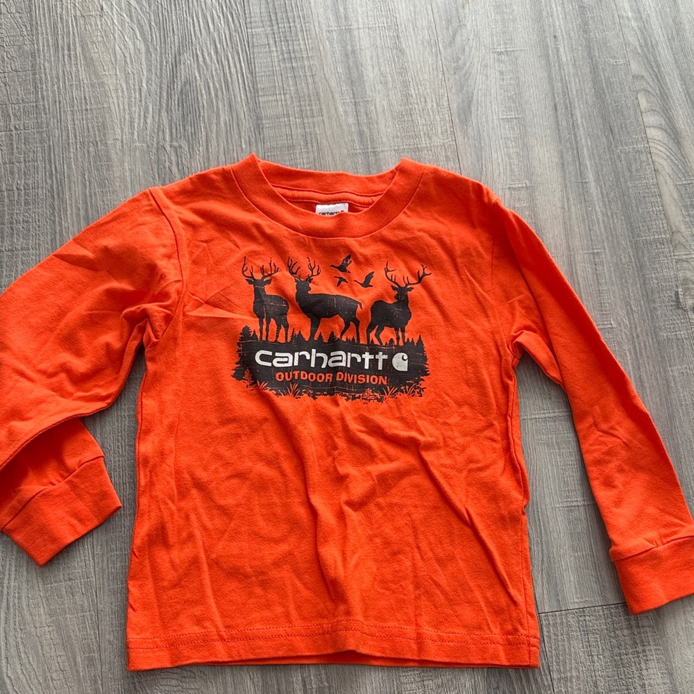 Carhartt Kids Bright Orange Long Sleeve Tee